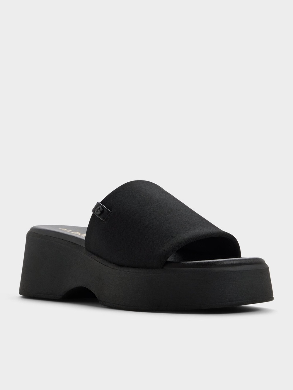 Aldo Black Platform Slide Sandals - Women